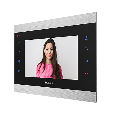 картинка Slinex SL-07MHD цвет черный + серебро. 7" Домофон с ультратонким корпусом и функцией памяти от компании Intant